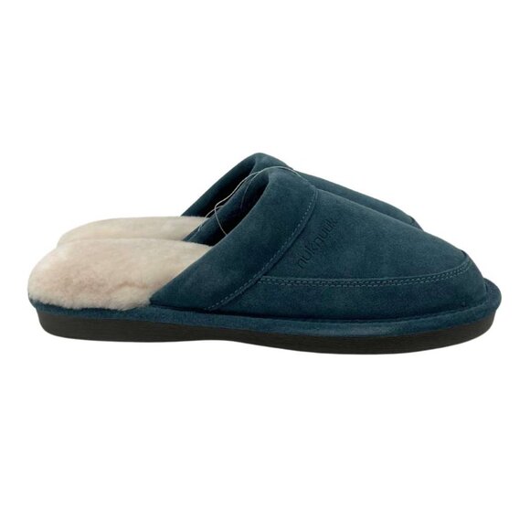 Nuknuuk Men's Denim Blue Leather Slippers | Various Sizes - Picture 3 of 6